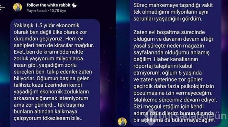 Tuba Ünsal'dan ev sahibine destek