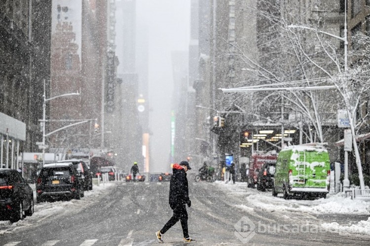 New York'ta yoğun kar yağışı