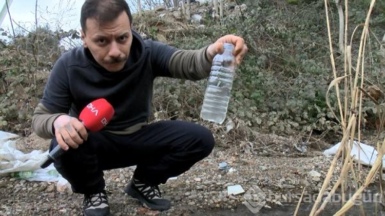 Bursa'da dere kimyasal atıklar nedeniyle turuncuya döndü