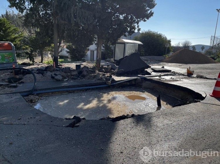 Bodrum'da ana isale hattı patladı