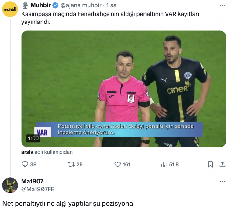 VAR kayıtları yayımlandı sosyal medya karıştı