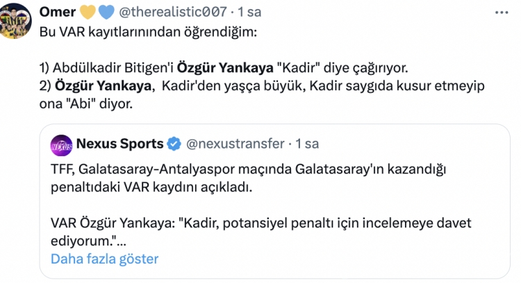 VAR kayıtları yayımlandı sosyal medya karıştı