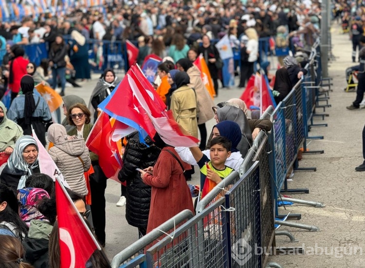 Cumhurbaşkanı Erdoğan'ın Bursa mitinginden kareler 