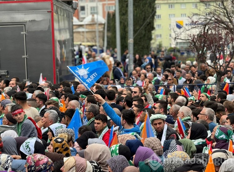 Cumhurbaşkanı Erdoğan'ın Bursa mitinginden kareler 