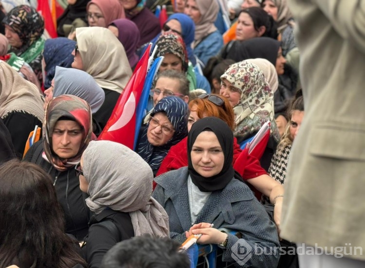 Cumhurbaşkanı Erdoğan'ın Bursa mitinginden kareler 