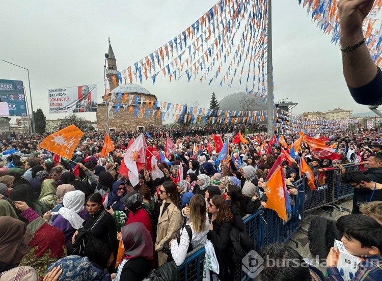 Cumhurbaşkanı Erdoğan'ın Bursa mitinginden kareler 