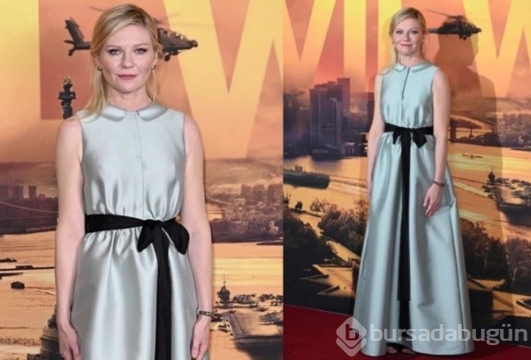 Amerikalı oyuncu Kirsten Dunst, Türk imzalı tasarımla galaya katıldı
