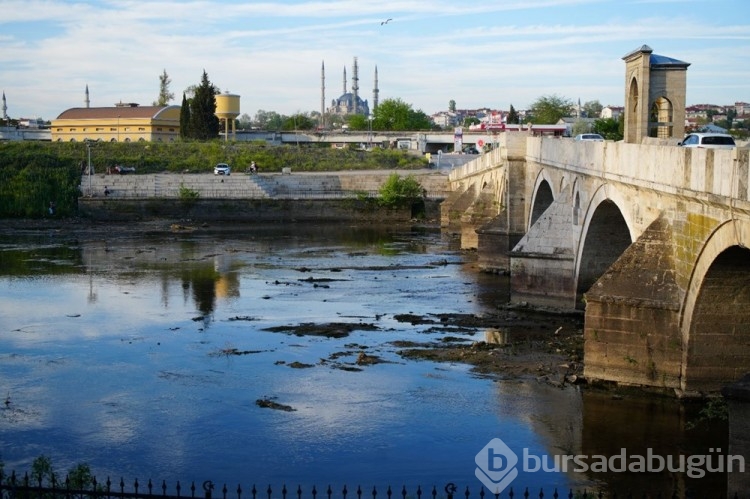 Edirne'de Tunca Nehri kuruma noktasına geldi
