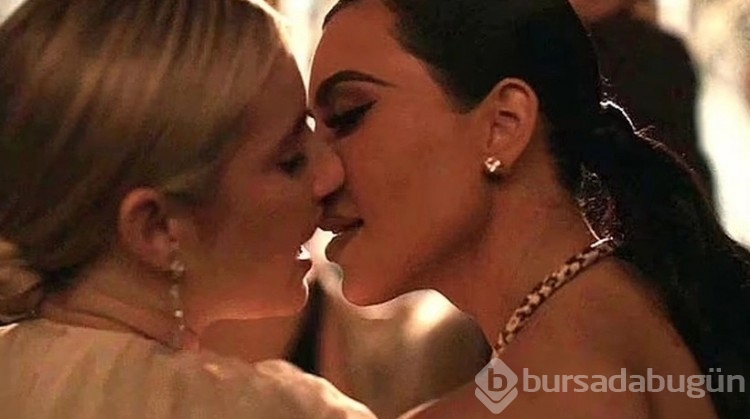 Kim Kardashian'ın öpüşme sahnesi olay yarattı!