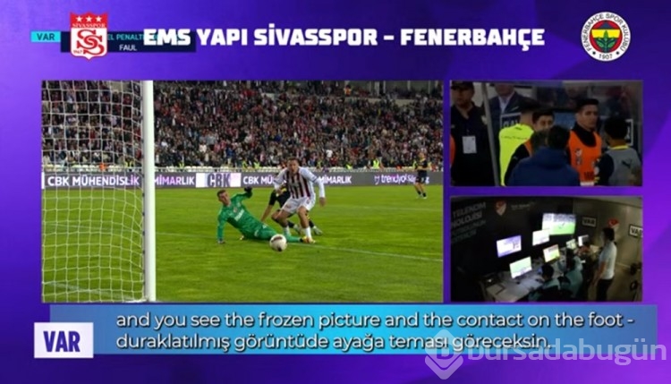 VAR kayıtları açıklandı: Sivasspor-Fenerbahçe maçındaki pozisyonda hakemlerin karar anı
