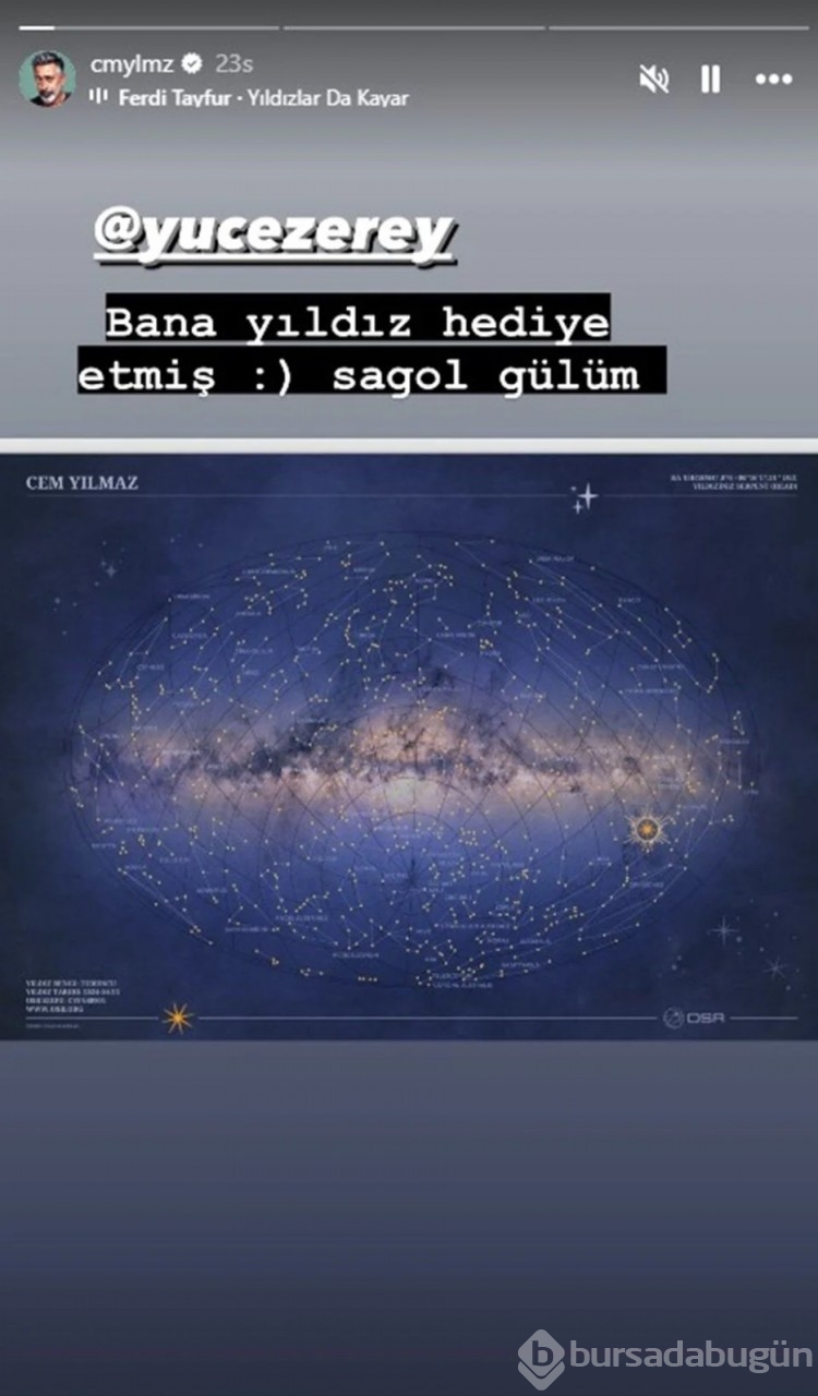 Cem Yılmaz'a doğum gününde yıldız hediye edildi!