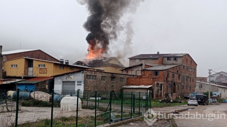 Bolu'da fabrika yangını
