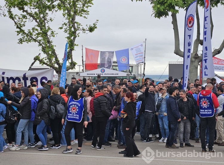 İşçiler 1 Mayıs için Bursa'da toplandı
