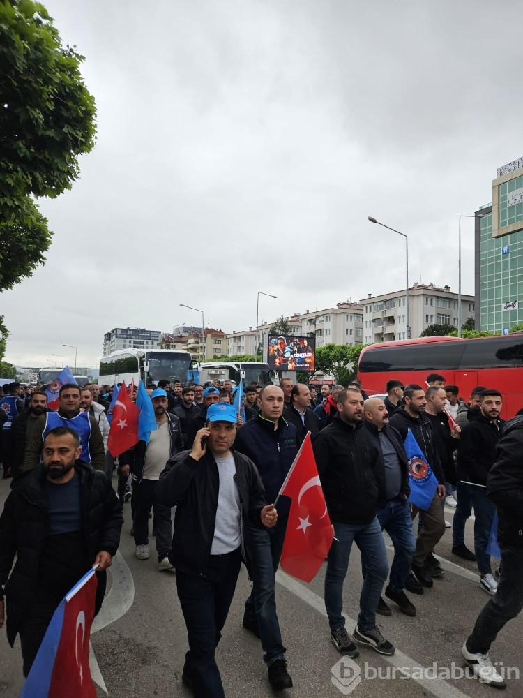 İşçiler 1 Mayıs için Bursa'da toplandı
