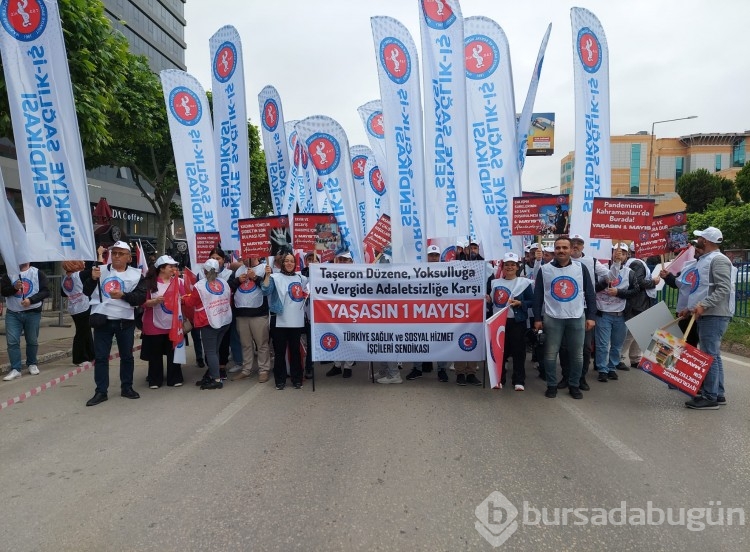 İşçiler 1 Mayıs için Bursa'da toplandı
