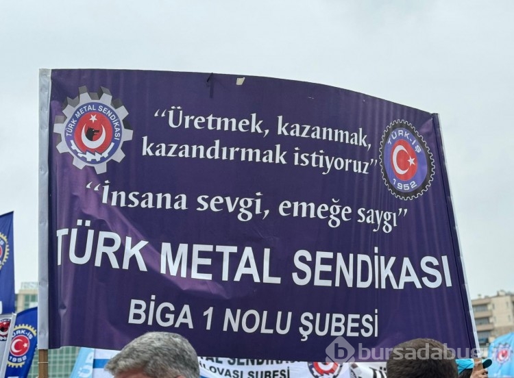 İşçiler 1 Mayıs için Bursa'da toplandı
