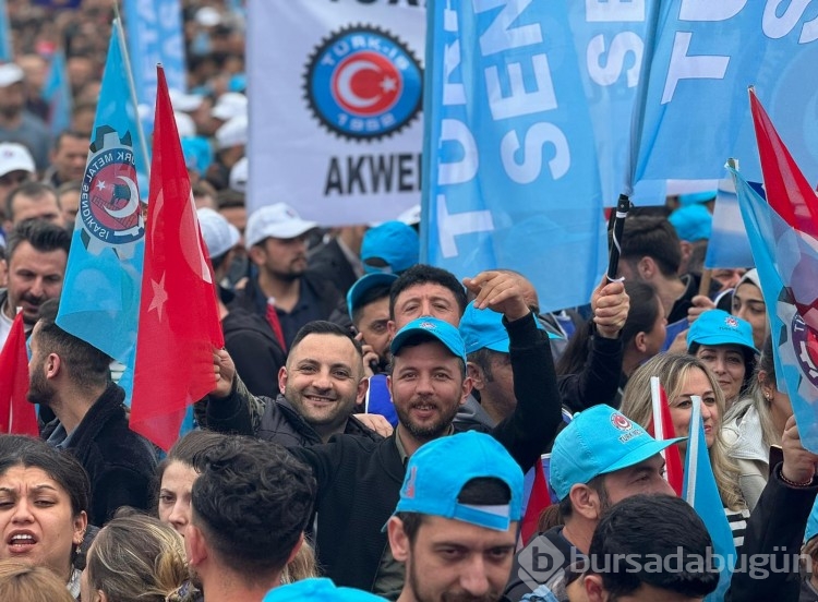 İşçiler 1 Mayıs için Bursa'da toplandı
