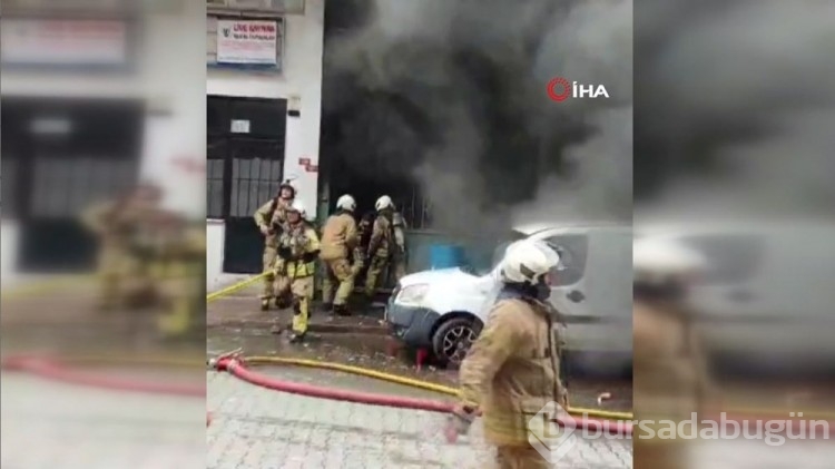 Başakşehir'de sanayi sitesinde patlama ve yangın
