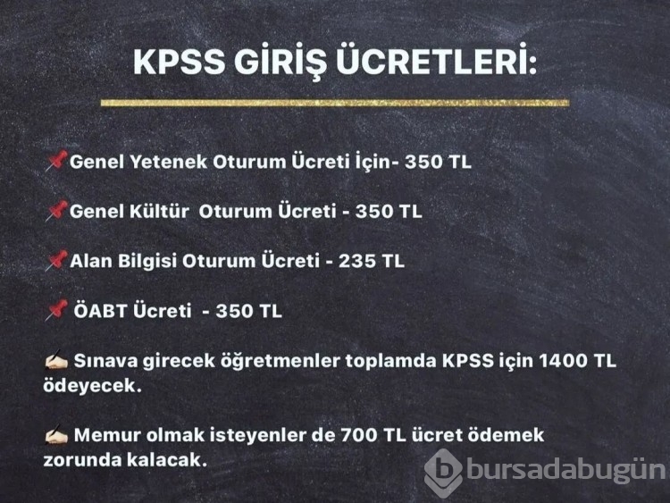 KPSS giriş ücretlerine zam geldi!