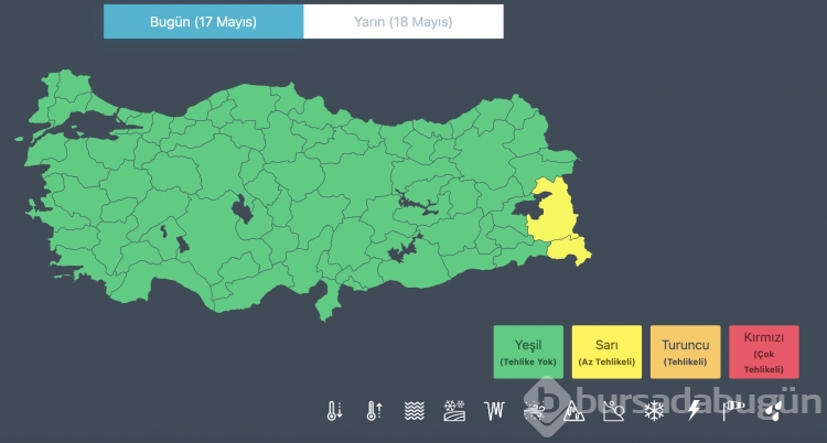 Meteoroloji'den gök gürültülü sağanak yağış ve toz taşınımı uyarısı
