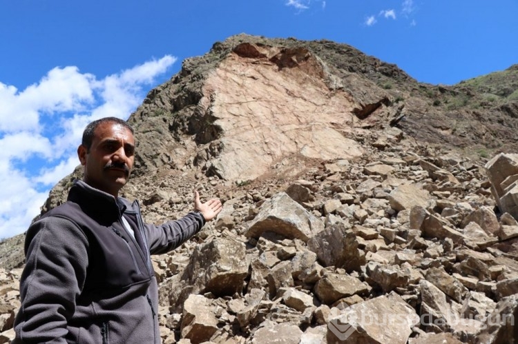 Erzurum'da sağanak yağış sonrası heyelan
