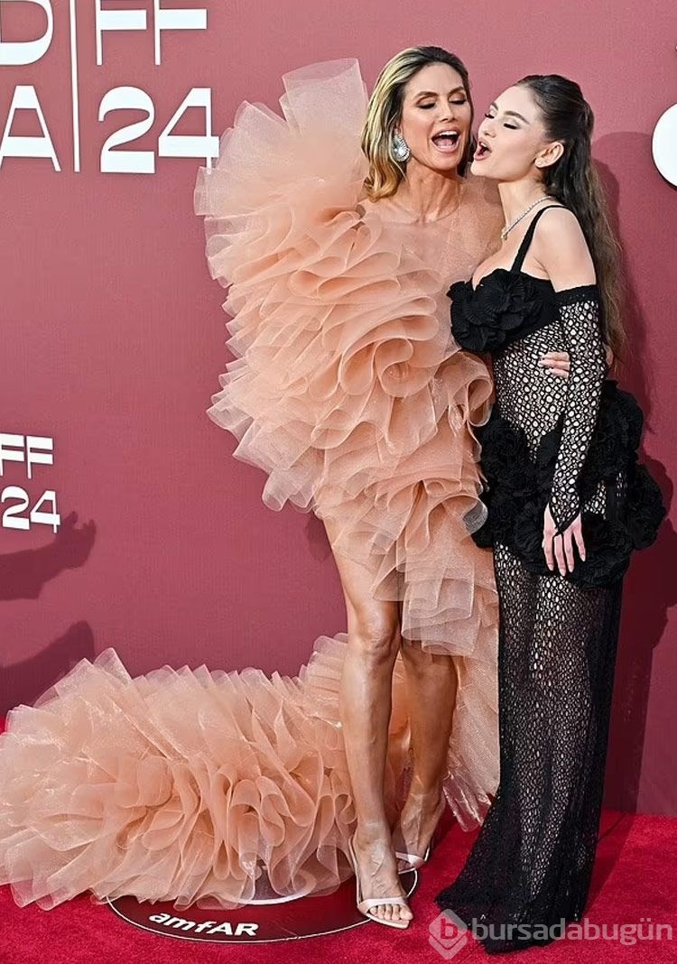 Heidi Klum ve kızı Fransa'ya damga vurdu!