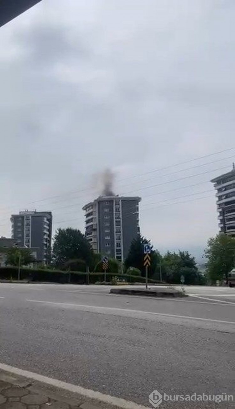 16 katlı binada yangın paniği

