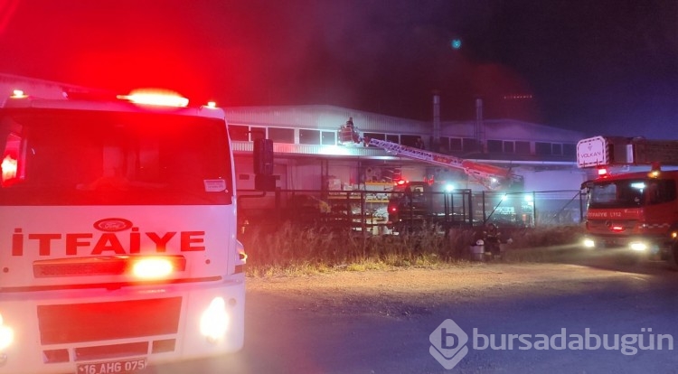 Bursa'da otomobil yedek parça fabrikasında çıkan yangın korkuttu
