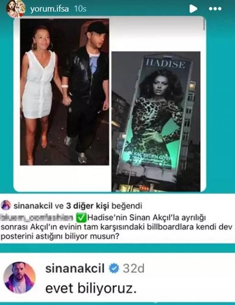 Hadise'nin mayo tarzına Sinan Akçıl'dan çok konuşulan tepki