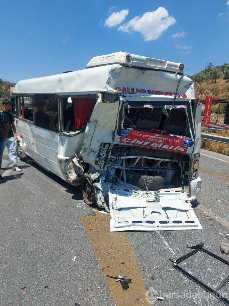 Aydın'da yolcu minibüsü kaza yaptı: 17 yaralı
