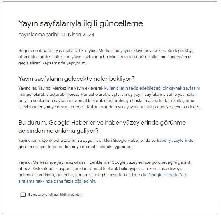 Google News kaldırıldı mı?