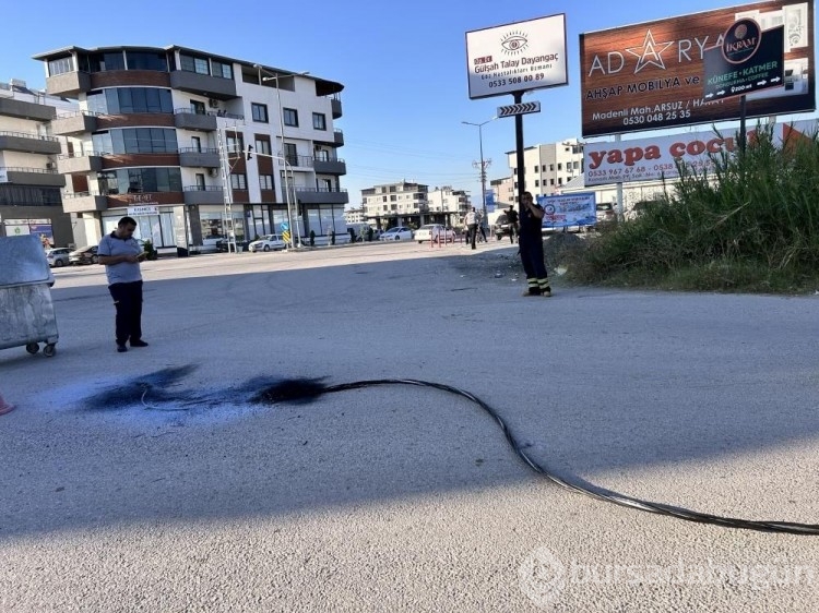 Hatay'da elektrik telleri sıcağa dayanamadı
