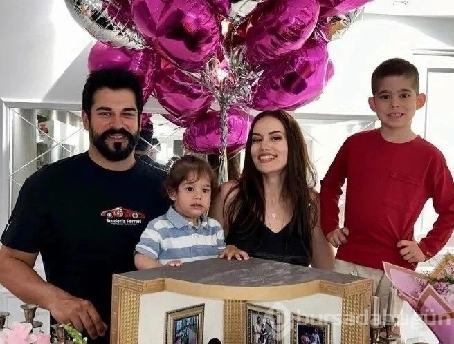 Burak Özçivit ile Fahriye Evcen'in aile pastası gündem oldu