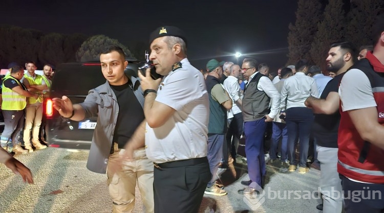 Bursa'da çıkan anız yangını böyle görüntülendi