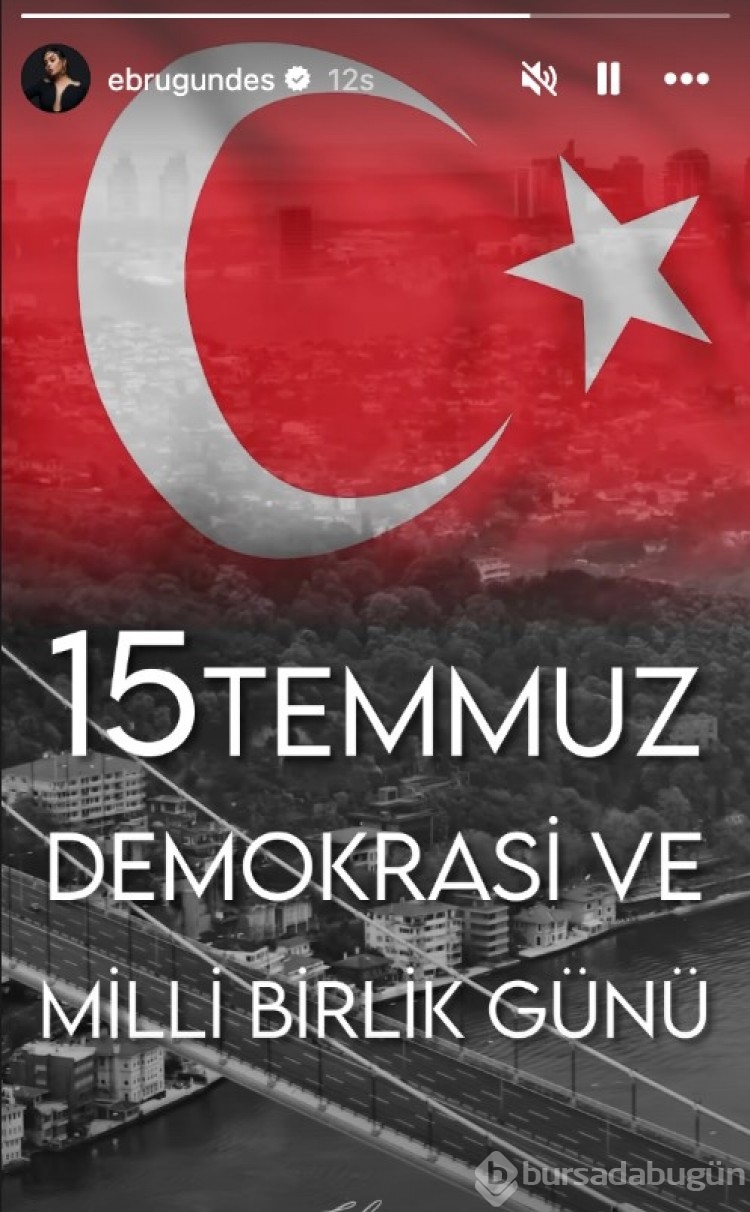 Ünlülerden 15 Temmuz paylaşımları
