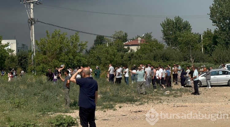 Bursa'da yanan fabrikalar havadan drone ile görüntülendi