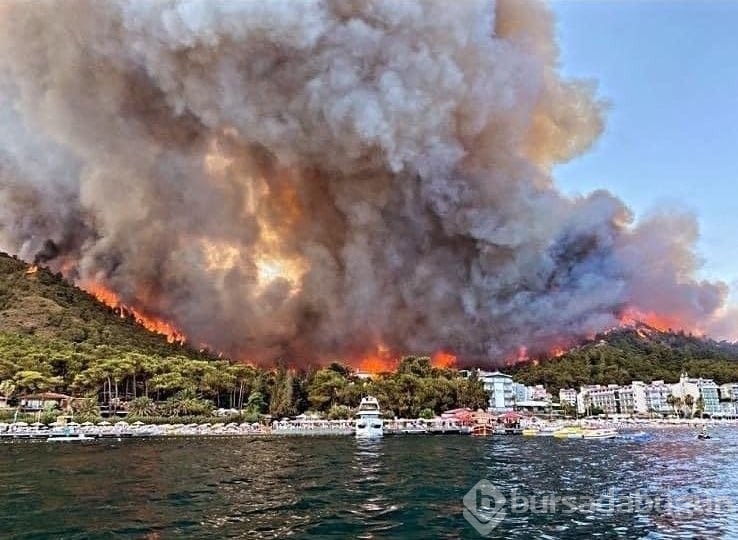 Orman yangınında mağdur olanlara destek