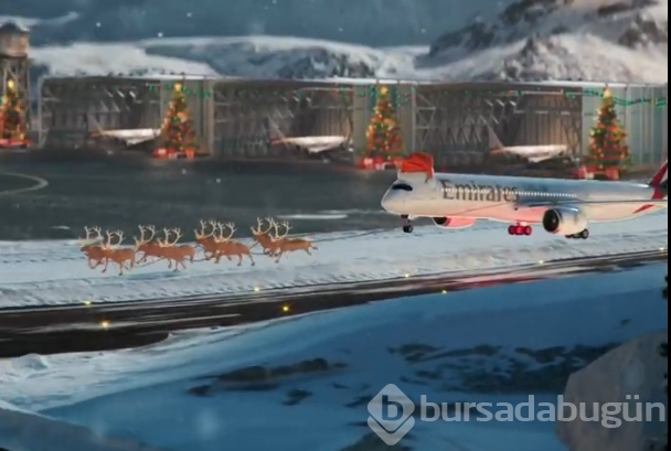 En yaratıcı Noel reklam kampanyaları: Emirates uçağı geyikle uçurdu