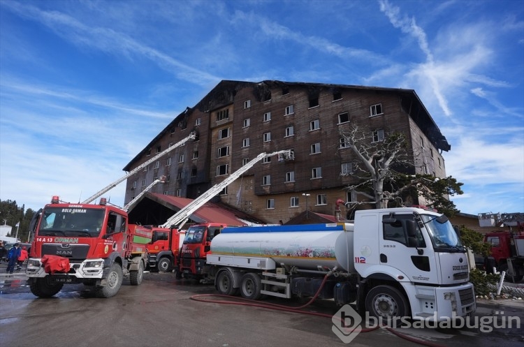 Kartalkaya Kayak Merkezi'nde bir otelde yangın çıktı
