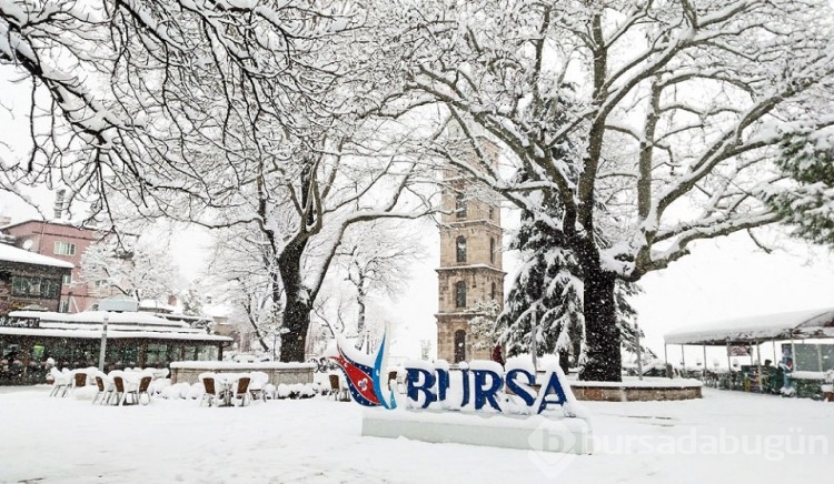 Bursa'da eşsiz kar manzaraları 
