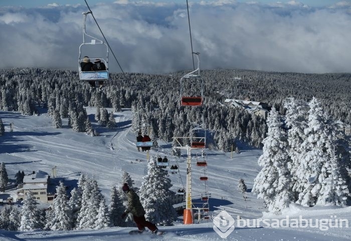 Bursa'da eşsiz kar manzaraları 