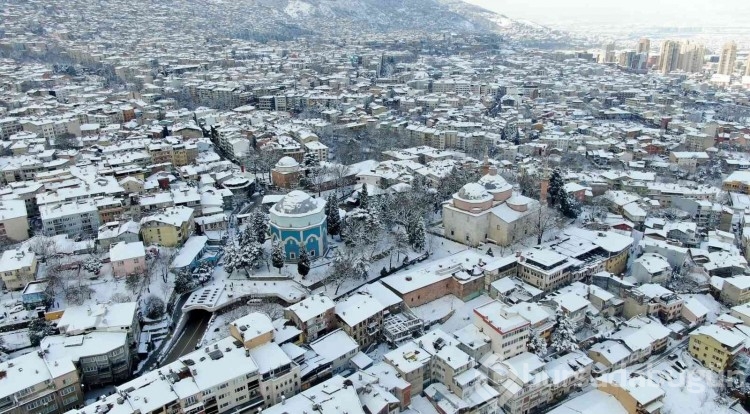 Bursa'da eşsiz kar manzaraları 