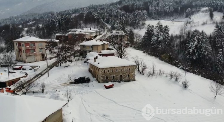 Bursa'da eşsiz kar manzaraları 