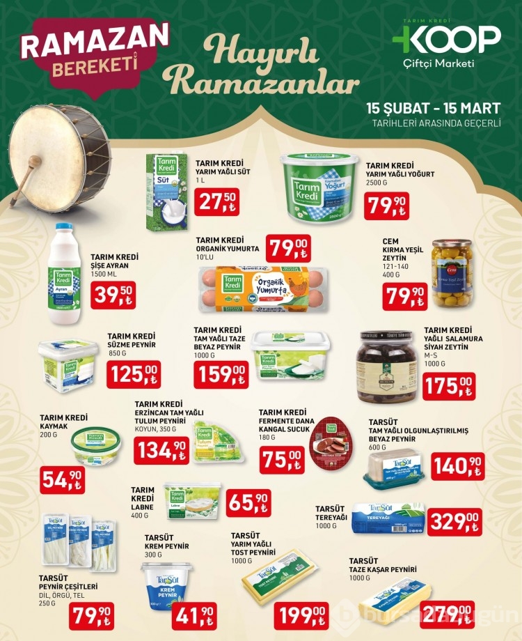 Tarım Kredi Kooperatif Market'te Ramazan indirimi başladı: Pirinç, bulgur, makarna, yağ, şeker, hurma, peynir...