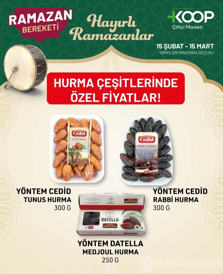 Tarım Kredi Kooperatif Market'te Ramazan indirimi başladı: Pirinç, bulgur, makarna, yağ, şeker, hurma, peynir...