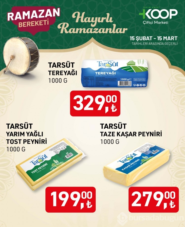 Tarım Kredi Kooperatif Market'te Ramazan indirimi başladı: Pirinç, bulgur, makarna, yağ, şeker, hurma, peynir...