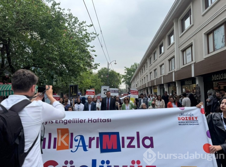 Bursa'da engelsiz yürüyüşten kareler!