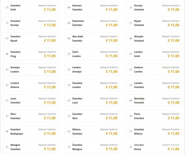 1 Euro'ya yurt dışı uçuşu! Pegasus ucuz bilet kampanyası!