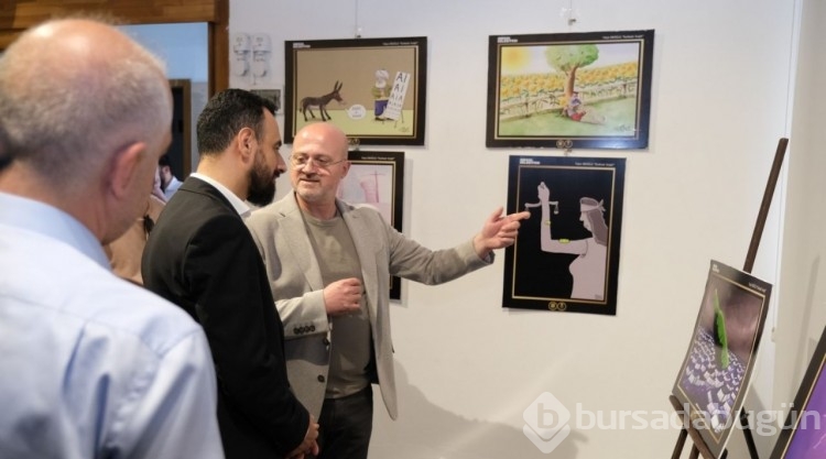 Yalçın Eroğlu'nun ödüllü karikatürleri Bursa'da görücüye çıktı
