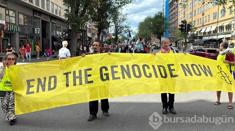 İsveç'te İsrail'in Gazze'ye yönelik saldırıları protesto edildi